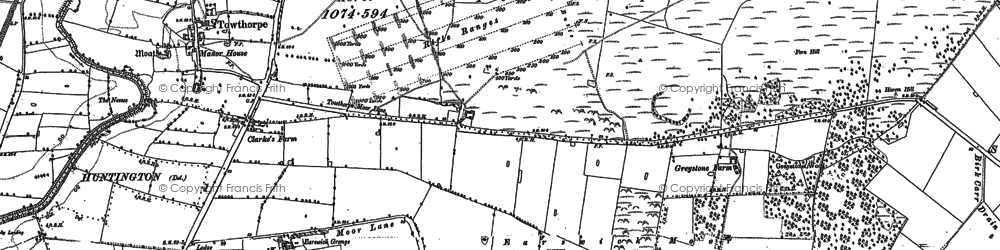 Old map of Towthorpe in 1891
