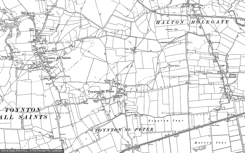 Old Map of Toynton St Peter, 1887 in 1887
