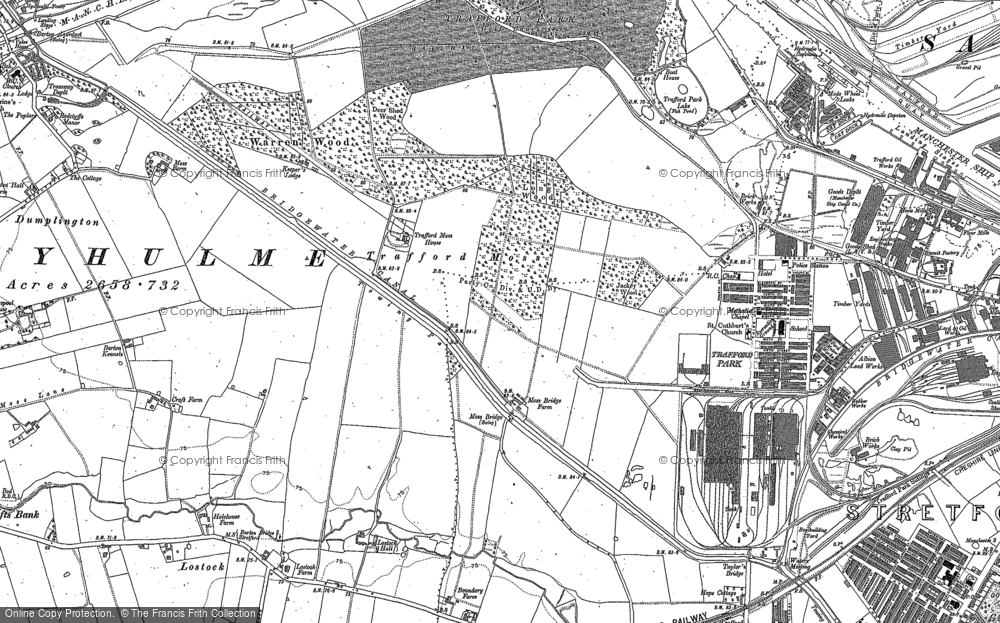 Old Map of Trafford Park, 1894 in 1894