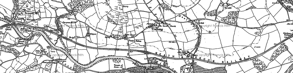 Old map of Trallong in 1886