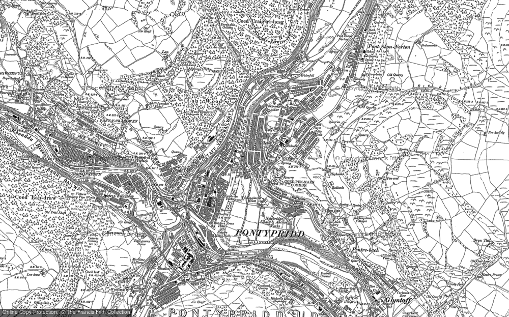 Old Map of Trallwn, 1898 in 1898