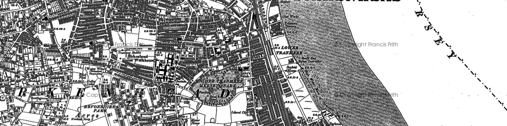 Old map of Seacombe in 1909