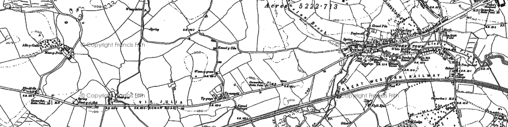 Old map of Merthyr in 1886