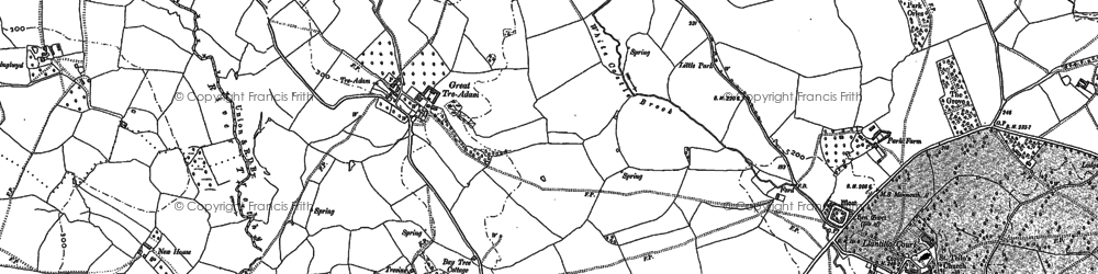 Old map of Treadam in 1899