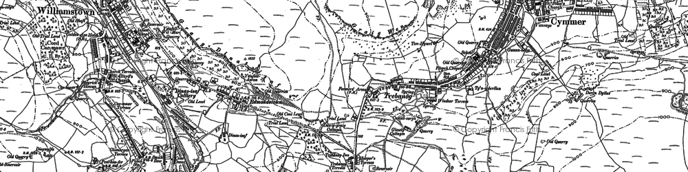 Old map of Trebanog in 1898