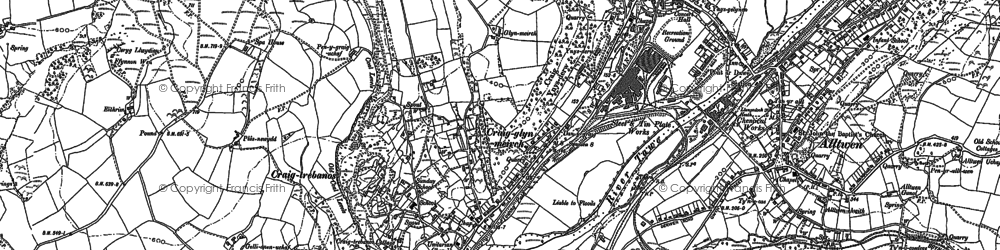 Old map of Ynys-y-mond in 1897