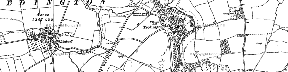 Old map of Tredington in 1900