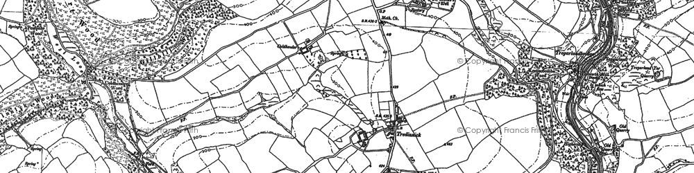 Old map of Tredinnick in 1881