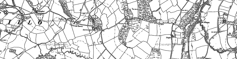 Old map of Tredomen in 1886