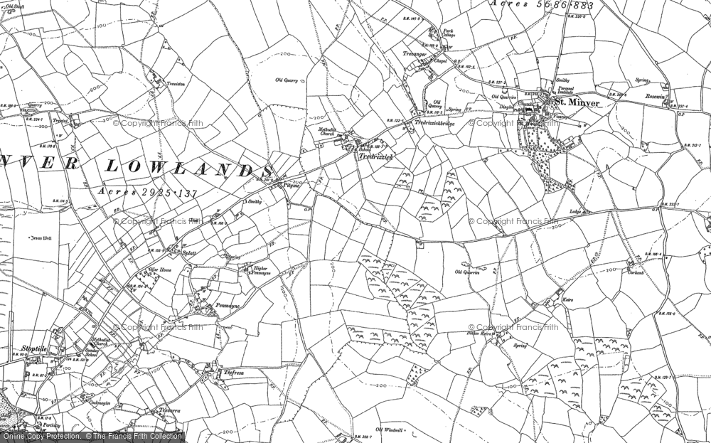 Old Map of Tredrizzick, 1880 - 1905 in 1880