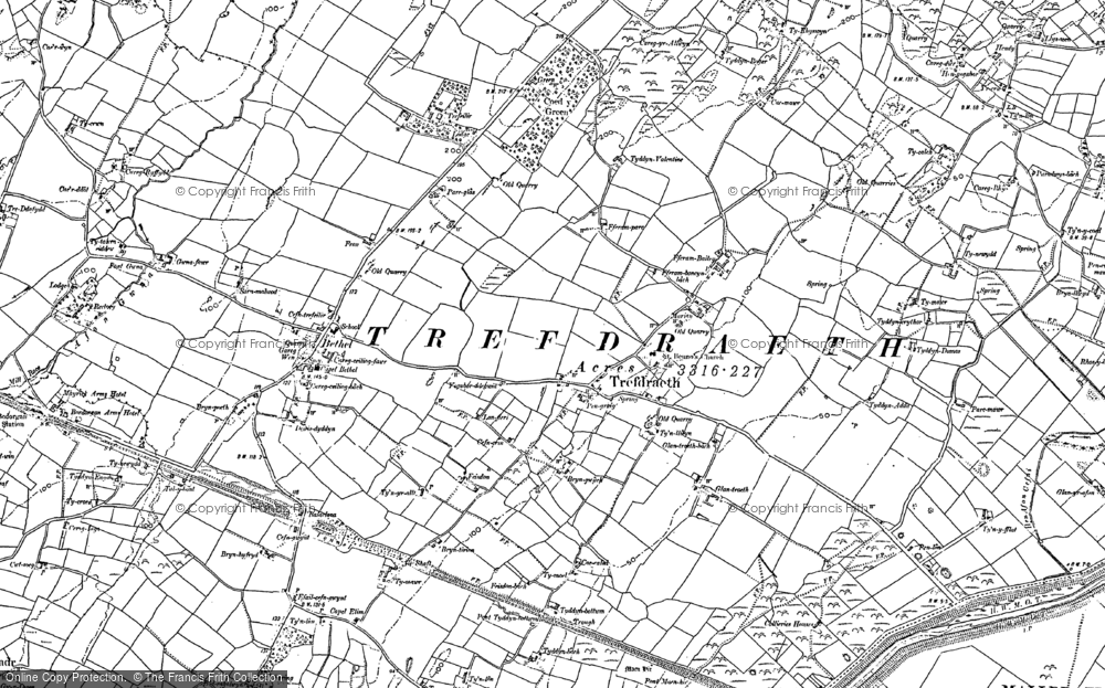 Old Map of Trefdraeth, 1888 - 1899 in 1888