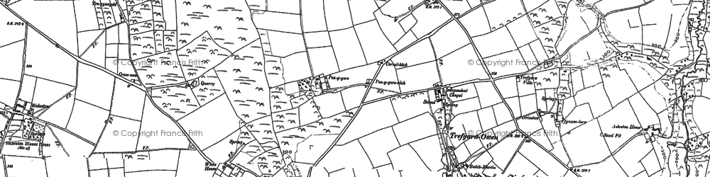 Old map of Trefgarn Owen in 1887