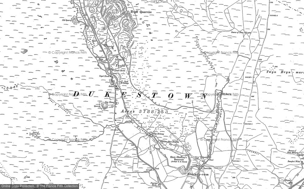 Old Map of Trefil, 1903 in 1903