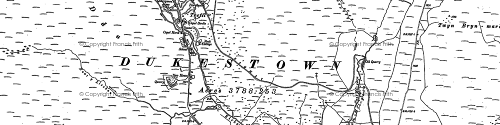 Old map of Trefil in 1903
