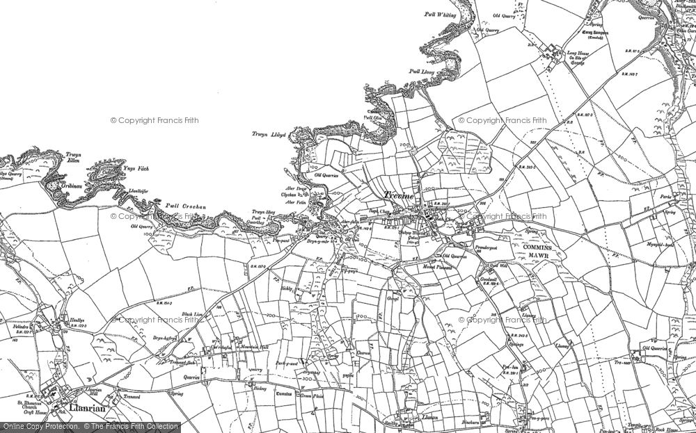 Old Map of Trefin, 1906 in 1906
