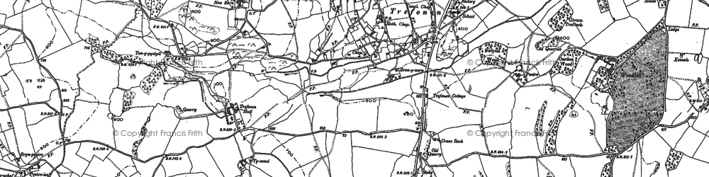 Old map of Trefonen in 1874