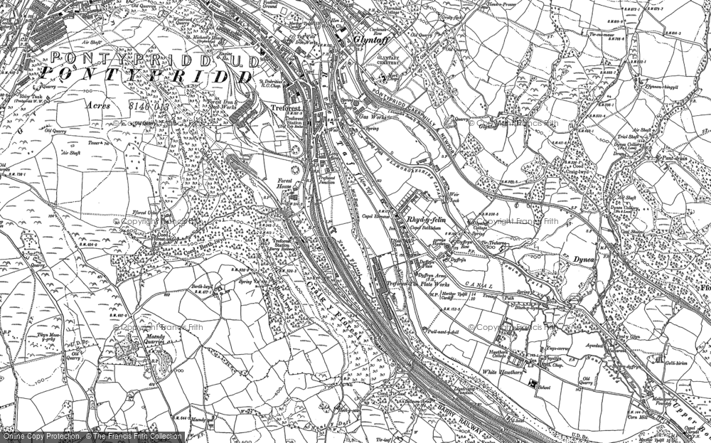 Old Map of Treforest, 1897 - 1898 in 1897