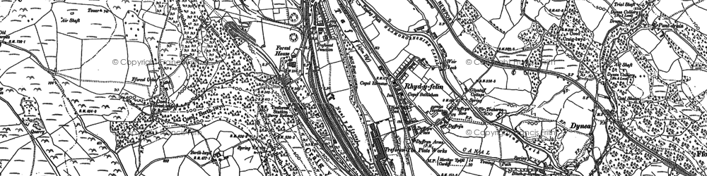 Old map of Treforest in 1897
