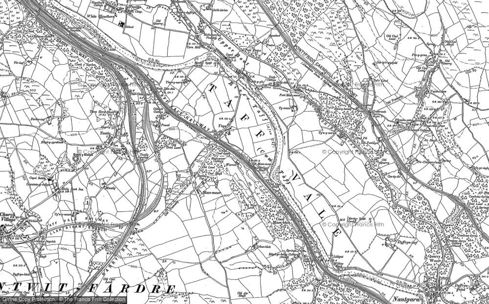 Old Map of Treforest Industrial Estate, 1898 in 1898
