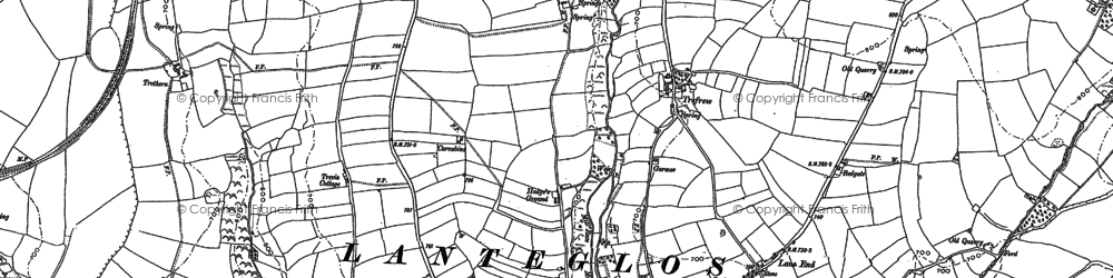 Old map of Trefrew in 1905