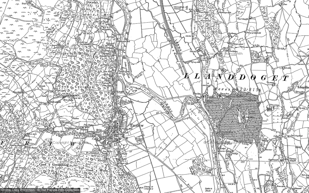 Old Map of Trefriw, 1887 - 1899 in 1887