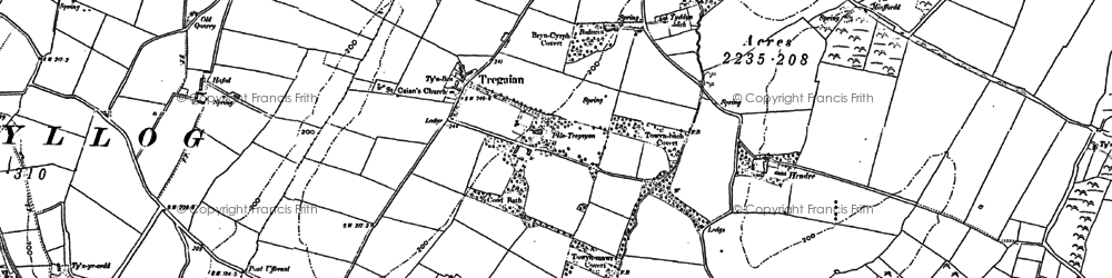 Old map of Tregaian in 1887