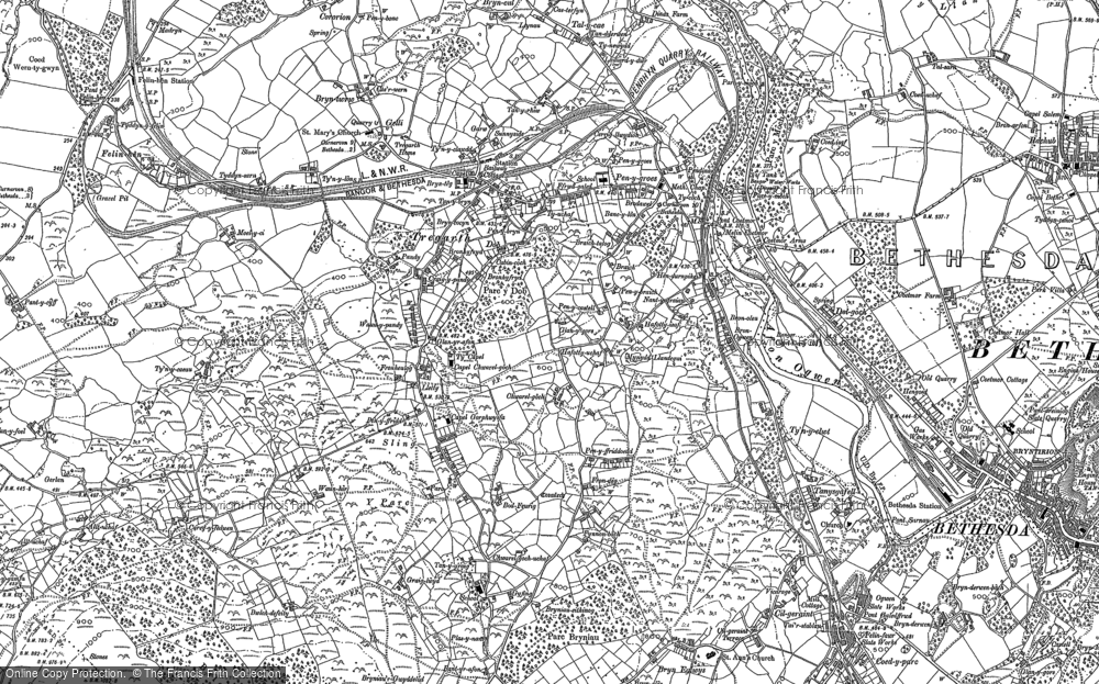 Old Map of Tregarth, 1888 - 1899 in 1888