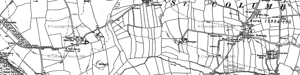 Old map of Tregaswith in 1880