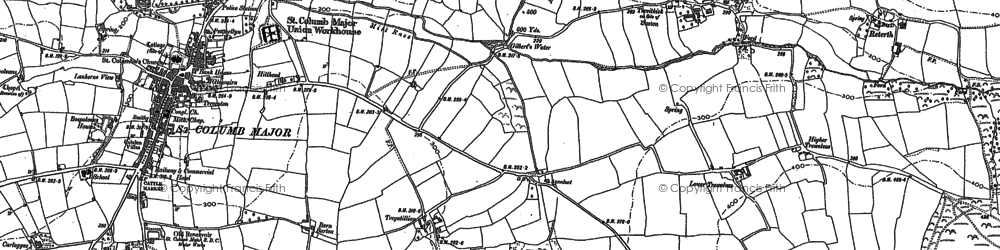 Old map of Tregatillian in 1880