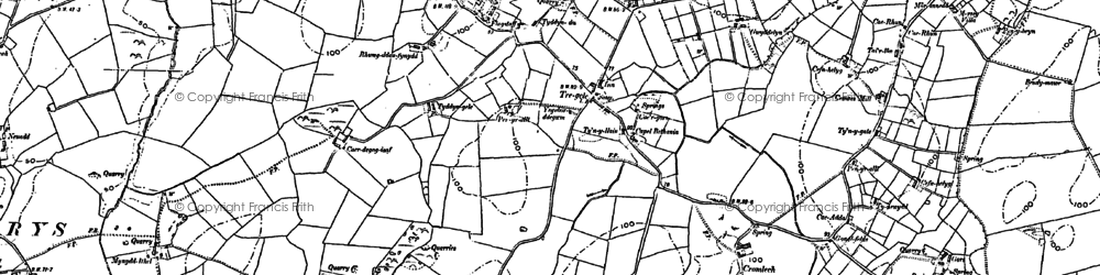 Old map of Tregele in 1899