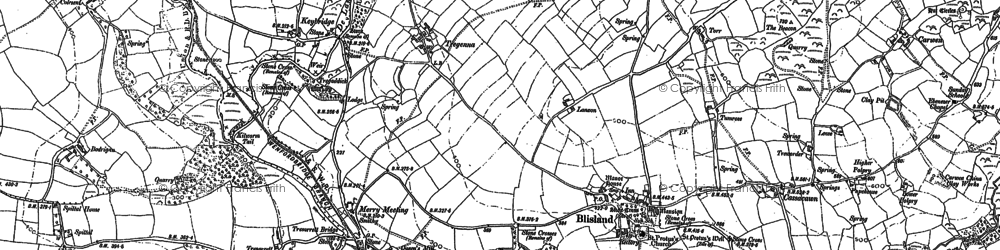 Old map of Lavethan in 1880