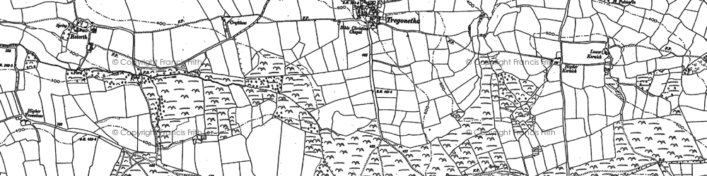 Old map of Tregonetha in 1880