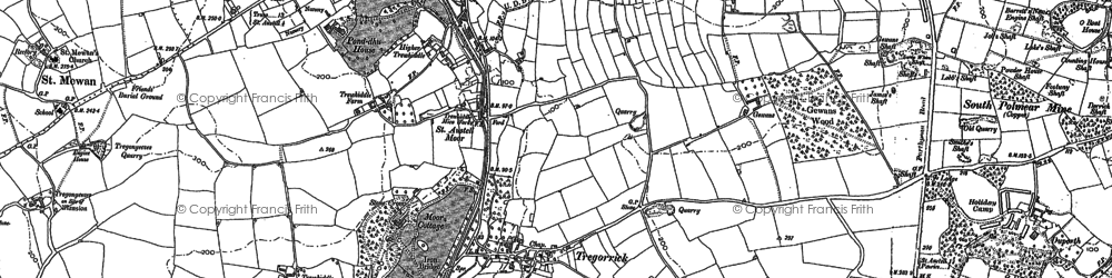 Old map of Tregorrick in 1881