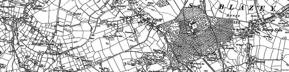 Old map of Tregrehan Mills in 1906