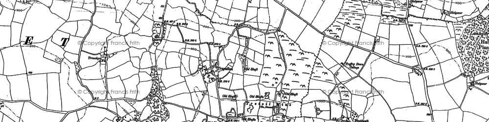 Old map of Tregullon in 1881