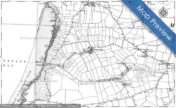 Old Map of Tregurrian, 1880 - 1906 in 1880