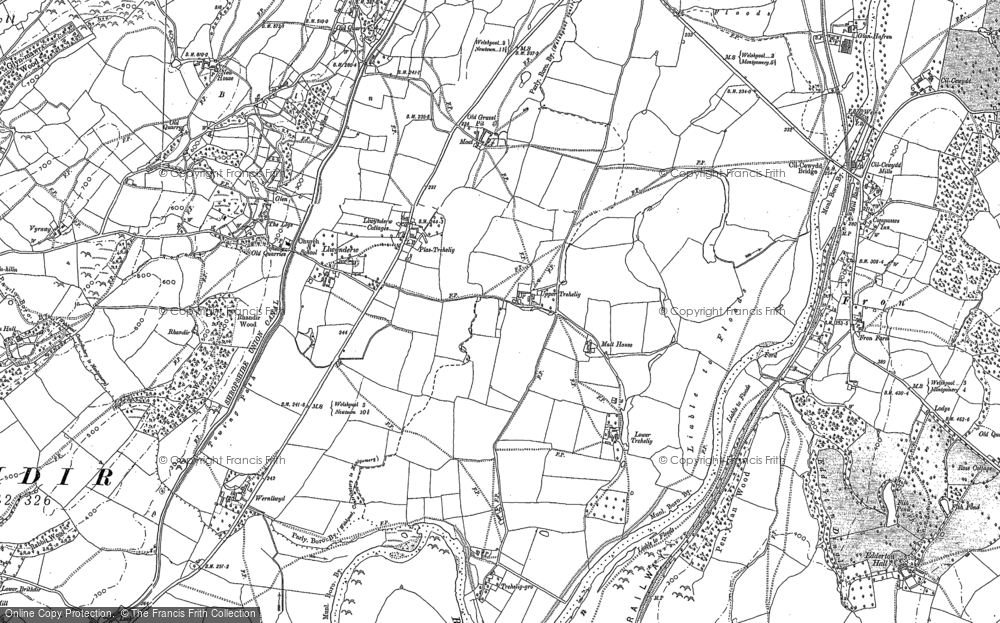 Old Map of Trehelig, 1884 in 1884