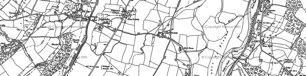 Old map of Trehelig in 1884