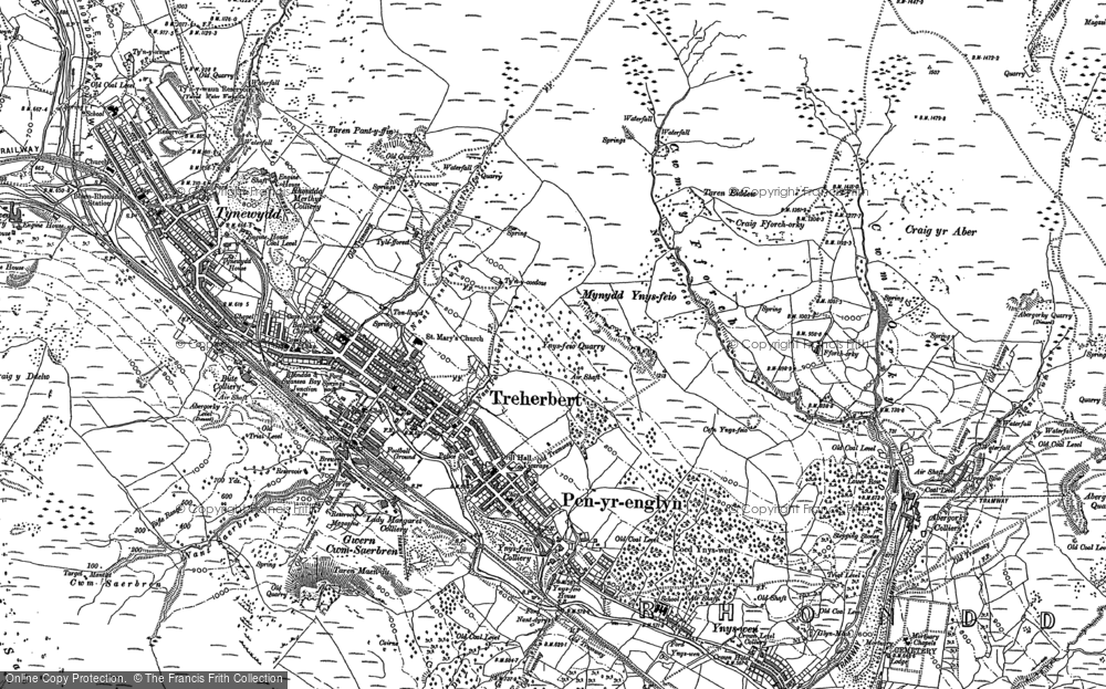 Old Map of Historic Map covering Y Garn Bica in 1897