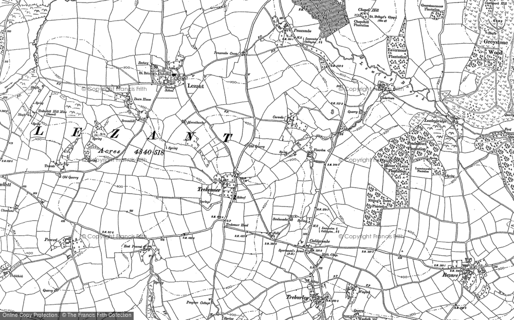 Old Map of Historic Map covering West Penrest in 1882