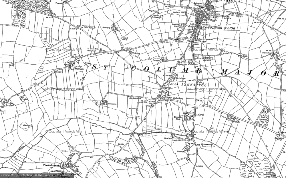 Old Map of Trekenning, 1880 in 1880