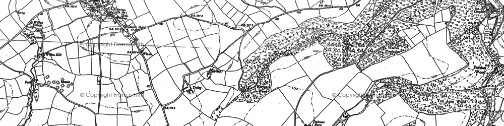 Old map of Trelawne Manor in 1881