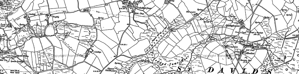 Old map of Trelewyd in 1906