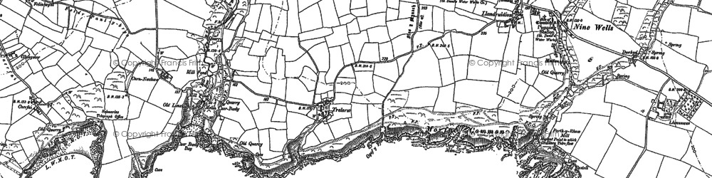 Old map of Trelerw in 1906