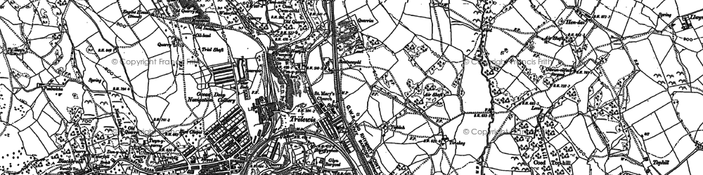Old map of Trelewis in 1898