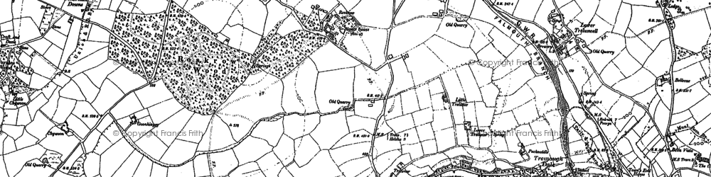 Old map of Treliever in 1906