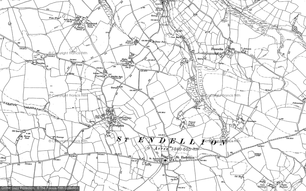 Old Map of Trelights, 1880 in 1880