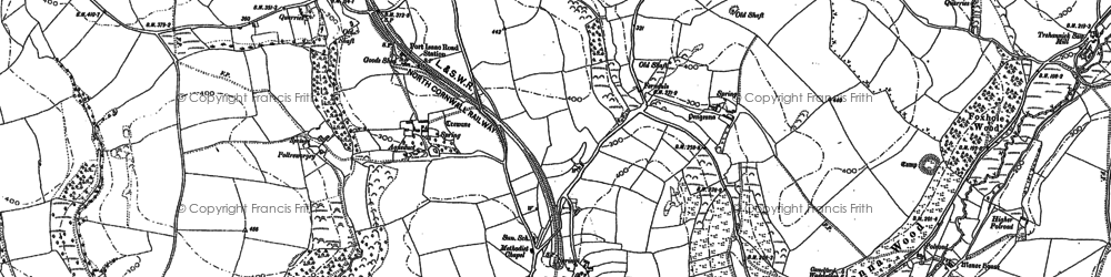 Old map of Trelill in 1880