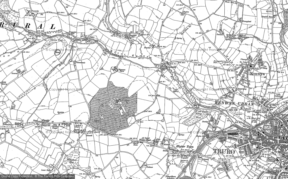 Old Map of Treliske, 1879 in 1879