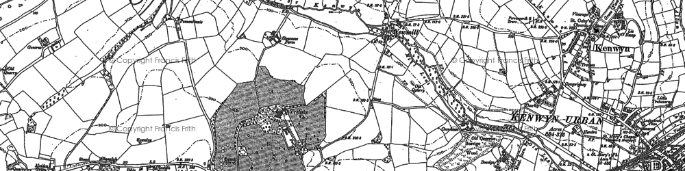 Old map of Treliske in 1879